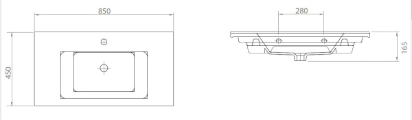 Раковина Brevita Lapino Etna 1085